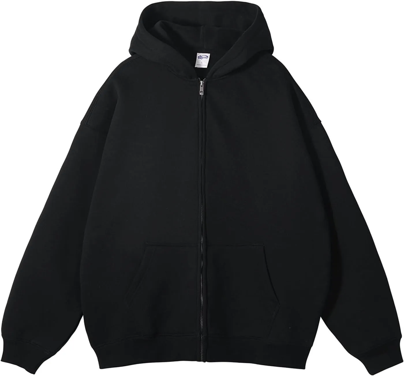 Zip Up Hoodies for Men Long Sleeve Solid Color Jacket with Pockets Hooded Casual Loose Sweatshirts Tops Fall Clothes